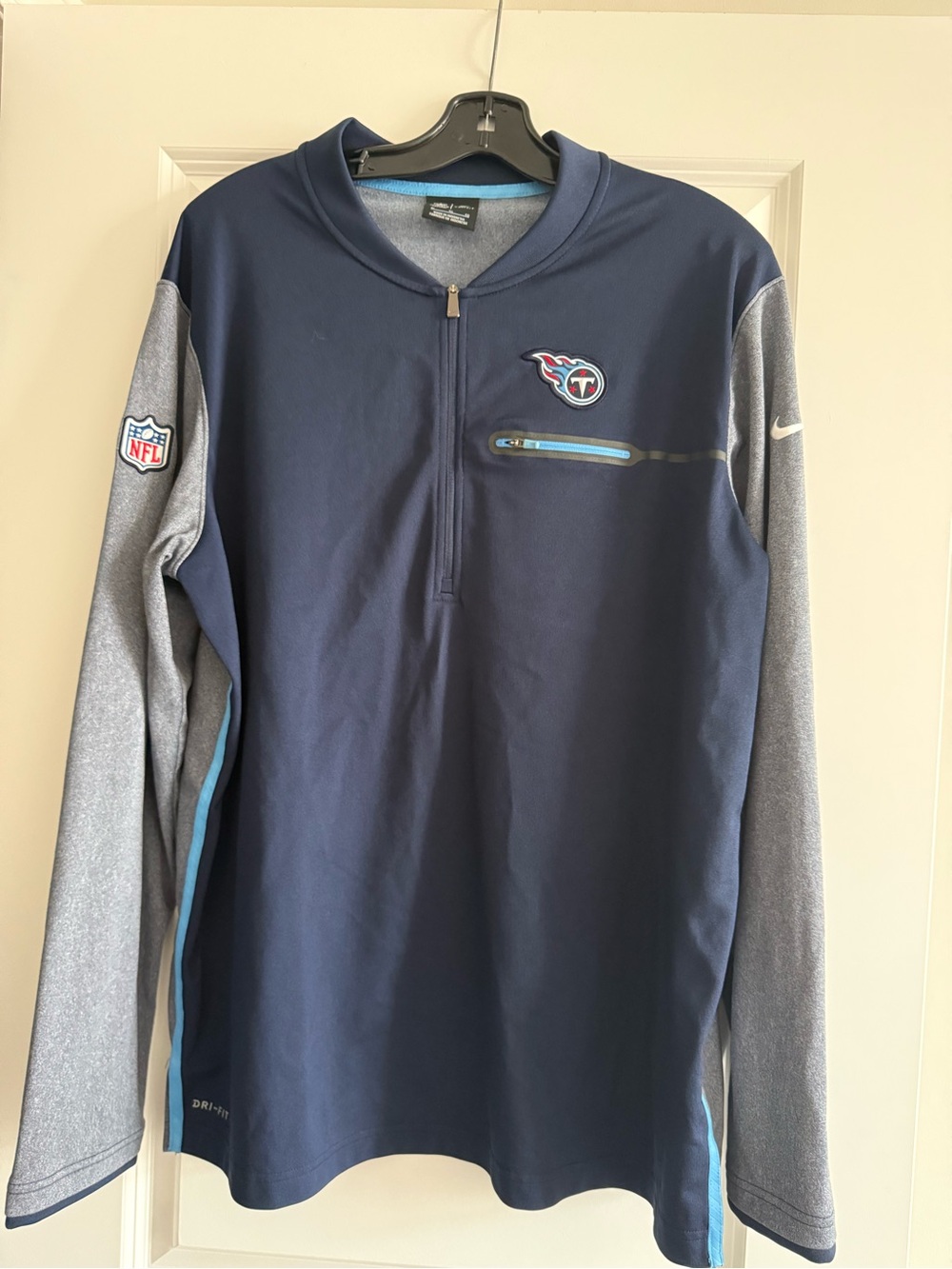 NFL Navy, Gray & Light Blue Quarter-Zip Pullover